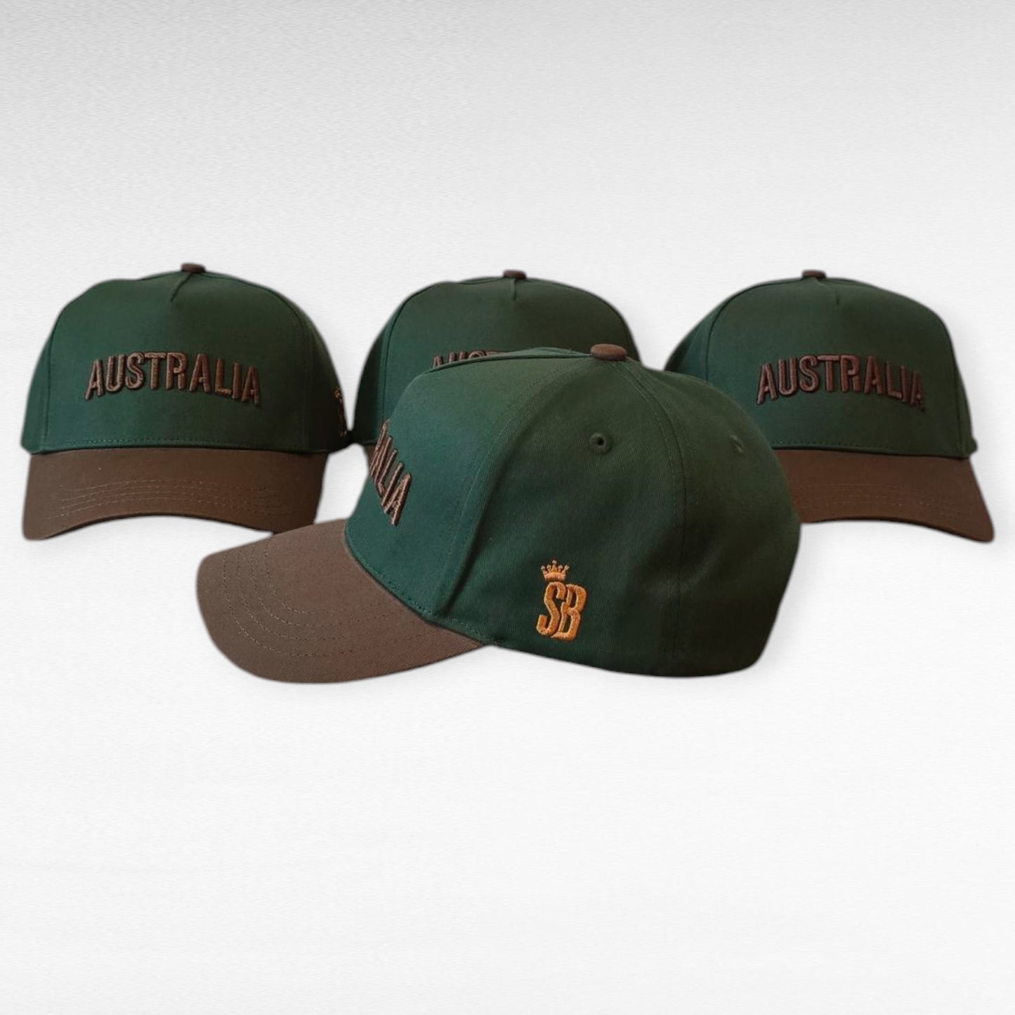 Australia Hat SB - Green and Brown
