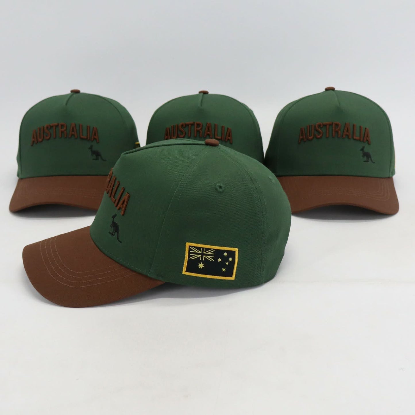 Classic Australia Hat - Green and Brown