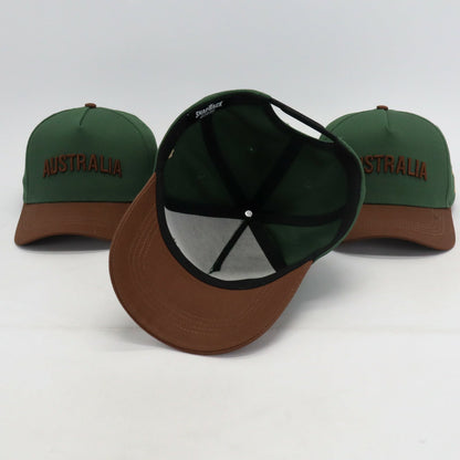 Australia Hat SB - Green and Brown