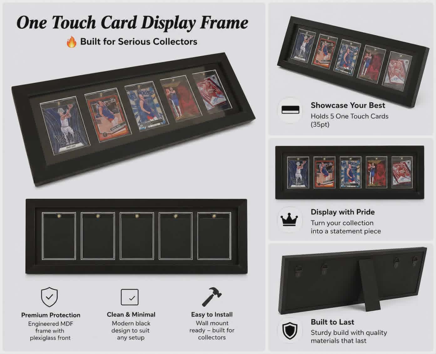 One Touch Card Display Frame ( 5 Slot)