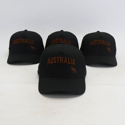 Classic Aussie Snapback hat - Black front view