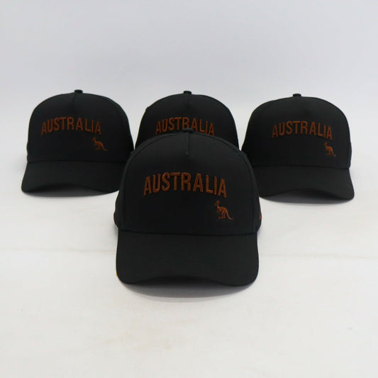 Classic Aussie Snapback hat - Black front view
