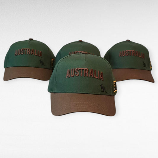 Classic Australia Hat - Green and Brown