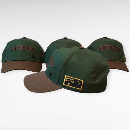 Classic Australia Hat - Green and Brown