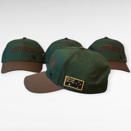 Classic Australia Hat - Green and Brown