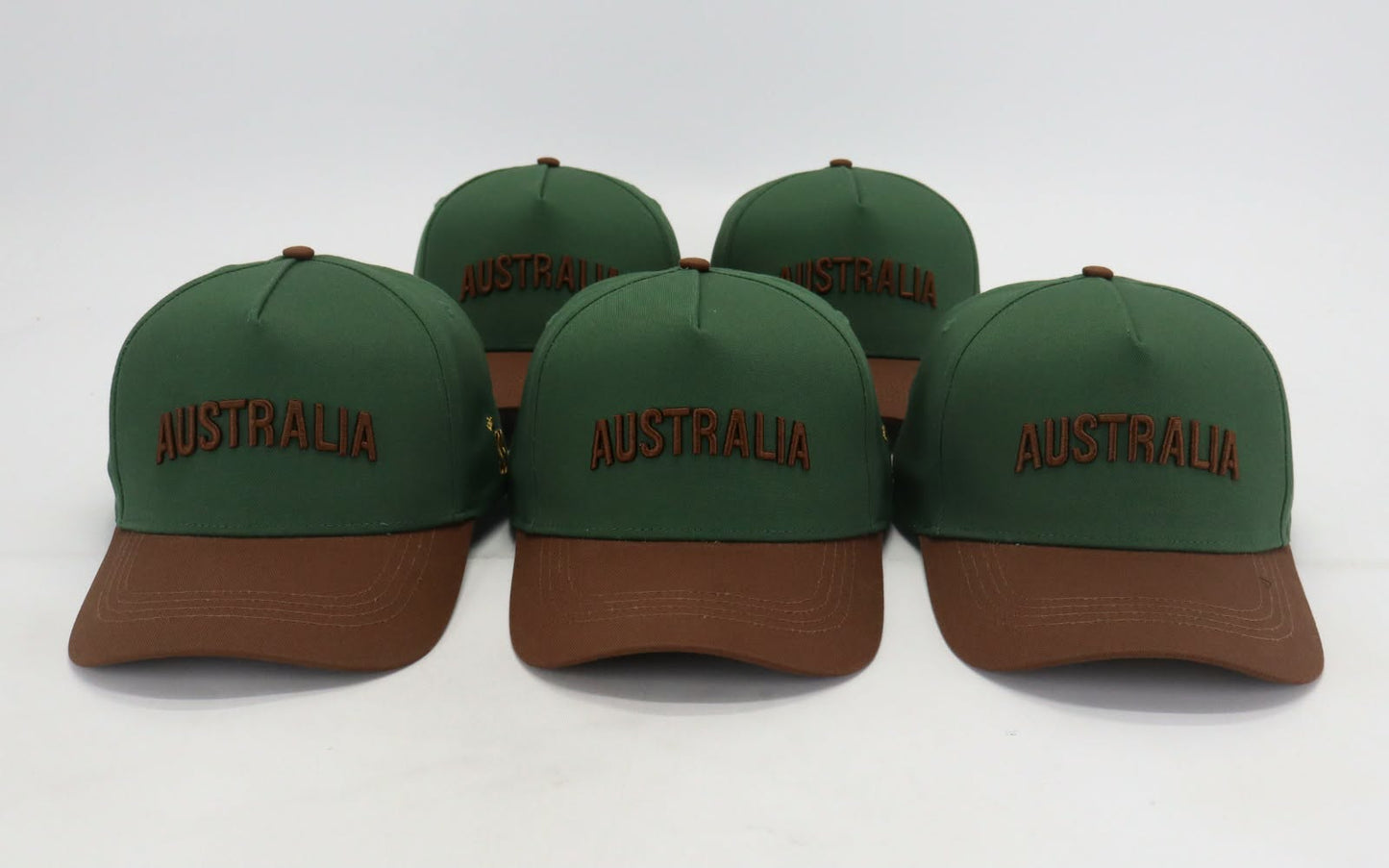 Australia Hat SB - Green and Brown