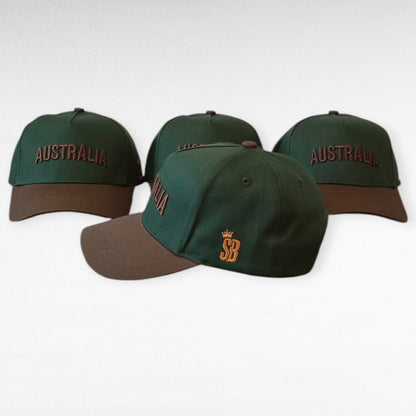 Australia Hat SB - Green and Brown