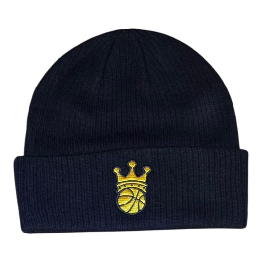 Black crown ball beanie
